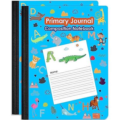 E-CLIPS USA Composition Notebooks, Primary Journal Composition Notebook,  ABC & Animal Print, 100 sheets, 200 pages, 9.75″ x 7.5″ (2 Pack, Blue) -  Yahoo Shopping