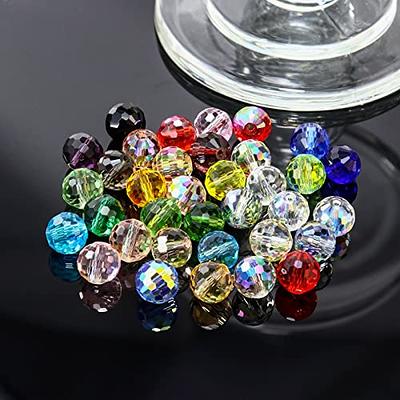 Crystal AB Round Crystal Glass Beads DIY Jewelry Making Faceted