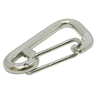 WLLHYF 8 Pcs Carabiner Clip Stainless Steel Spring Snap Hooks