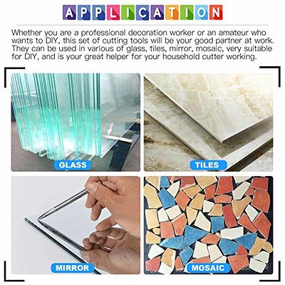 Glass Cutter for 2-20mm Thick Glass and Tile Cutting, Glass Cutter Tool  with Automatic Oil Feed for Mirrors Stained Tiles Mosaic