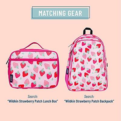 Strawberry Patch Two Compartment Lunch Bag Pink