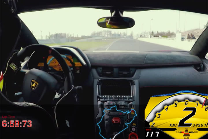 Watch the Lamborghini Aventador SV Break 7 Minutes at the Nurburgring