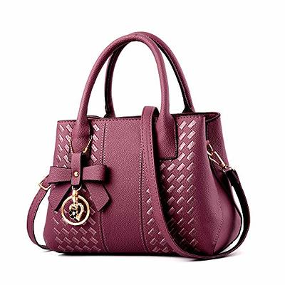 Pahajim Women Fashion Handbags Set 4pcs PU Leather Shoulder Bags Tote Bags Wallets Butterfly Chain Accessories