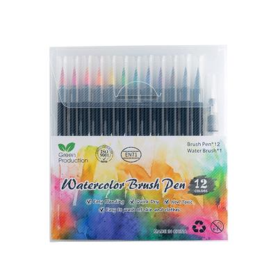 KINGART PRO Dual Twin-Tip Brush Pens, Set of 96 Unique & Vivid Colors,  Watercolor Markers with Flexible Nylon Brush Tips, Professional Watercolor  Pens