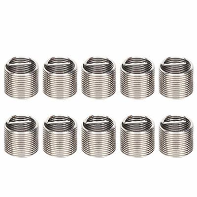 50PCS Helicoil Thread Repair Kits, M6 x 1.0 x 1.5D 304 Stainless Steel Wire  Thread Inserts, M6 x 1.0 Helicoil Type Bolt Thread Repair Sleeve Assortment  Set, Stripped Screw Hole Repair 