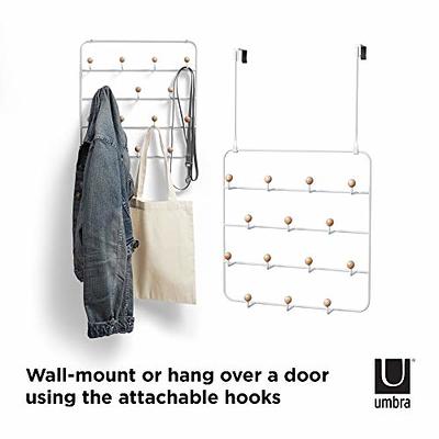 Umbra Estique Shelf with Hooks - White