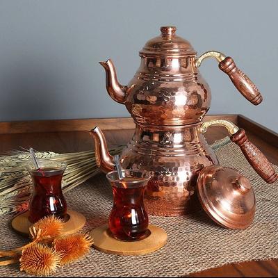 Stainless Steel Teapot Set, Turkish Tea Pot, Tea Kettle, Self-Strainer  Caydanlik, Turkish Samovar Tea Maker, Turkish Tea