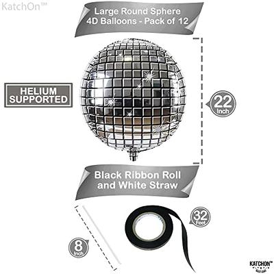 KatchOn, Silver Disco Ball Balloons - 22 Inch, Pack of 6 | Iridescent  Balloons, NYE Decorations 2024 | Silver Balloons, Holographic Balloons |  Disco
