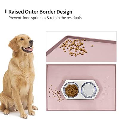 Silicone Mat, Dog Bowl Mat, Cat Food Mat, Dog Food and Water Mat to Protect  Floors, Waterproof Tray for Dog and Cat Feeding Station 