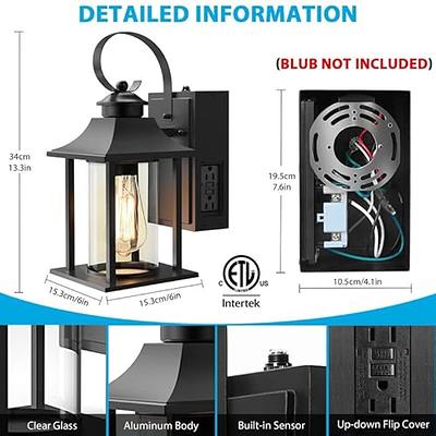 Vdkk Porch Lights With Gfci Outlet Dusk