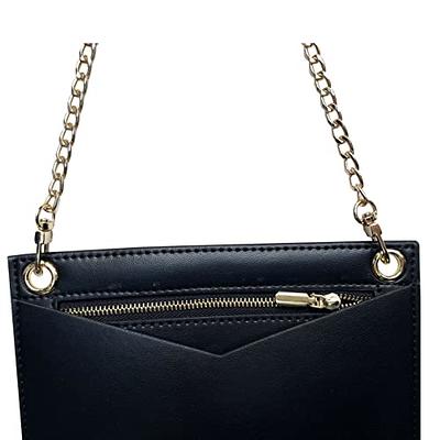  From HER Purse Organizer Insert Conversion Kit with Gold Chain  Felt Handbag (Black) : Clothing, Shoes & Jewelry