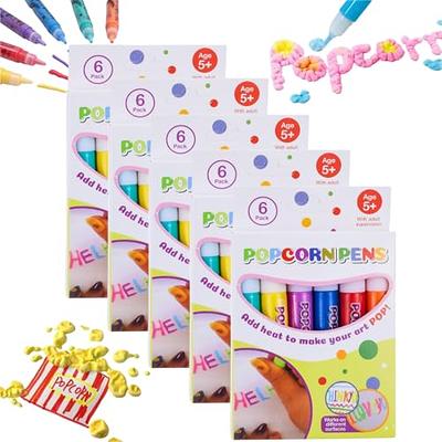 DIY Bubble Popcorn Drawing Pens, Magic Puffy Pens,Popcorn Color