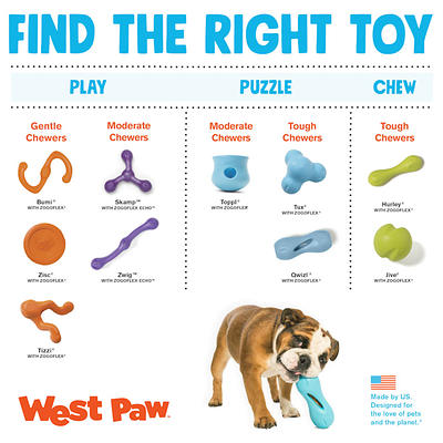 West Paw Toppl Assorted Color Dog Toy, Small