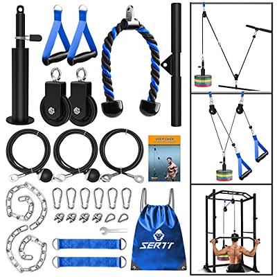 Buy IRIS 67in1 Fitness Lift Pulley System Gym - Upgraded LAT Pull Down  Cable Machine Attachments, Loading Pin, Handle and Tricep Rope, for Biceps  Curl, Forearm, Triceps Exercise Gym Equipment Online at