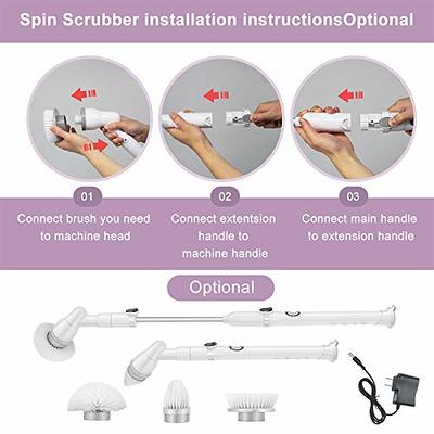 Eletalker Electric Spin Scrubber, Cordless Cleaning Brush with Adjustable  Extension Arm and 4 Replaceable Head, 2 Speeds, Fast Charging, Shower  Scrubber for Bathtub Tile Sink Bathroom Kitchen Grout - Yahoo Shopping