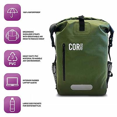 COR Surf 100% Waterproof Heavy Duty Backpack And Dry Backpack For Swimming,  Boating Or Kayaking, Roll-top Design With Sonically Welded Seams And Padded  Laptop Sleeve (25L, 18 x 13 x 7 Inches) - Yahoo Shopping