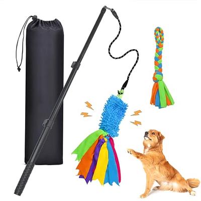 Extensible Chien Puppy Teaser Pole Wand Outdoor Interactive Pet