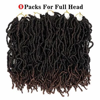 14 Inch New Faux Locs Crochet Hair 6 Packs Natural Soft Locs Braiding Hair  Pre-looped Crochet Braids (14inch(6 packs), 1B/30) - Yahoo Shopping