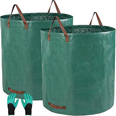 Windyun 6 Pack Leaf Bags with Lid Reusable Yard Waste Bags with 4