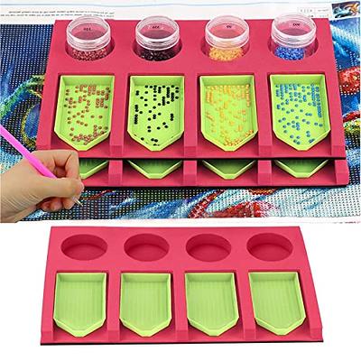 Diamond Painting Tray Organizer 4 Slots Trays Holder To Keep Trays and  Containers Together DIY Painting with Diamonds Accessories