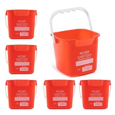 Small Green Detergent Bucket - 3 Quart Cleaning Pail - Set of 3 Square