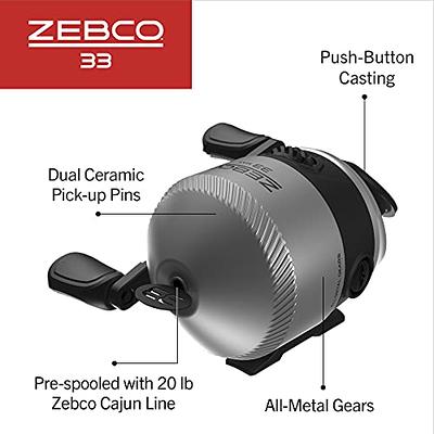 Zebco 33 MAX Spincast Fishing Reel, Smooth and Powerful 2:6:1 Gear Ratio  and Quickset Anti-Reverse Clutch with Bite Alert, Lightweight Graphite  Frame and a Dial-Adjustable Drag, Silver/Black - Yahoo Shopping