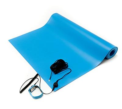 Bertech ESD Anti-Static Table Mat Kit, 2 Ft x 5 Ft, Blue, Includes an ...