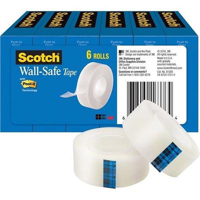 Scotch Wall Safe Tape 34 x 650 Clear - Office Depot