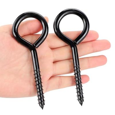 Pack of 20 Metal Hook Heavy-Duty Eye Screws, 304 Stainless Steel Screw  Hooks, self-Tapping Eye Ring Bolt Hooks, Wood Terminal Eye Hole Hooks,  Pendant