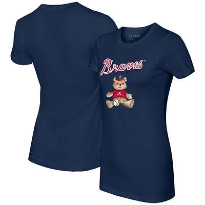 Youth atlanta braves tiny turnip navy baseball shirt, hoodie