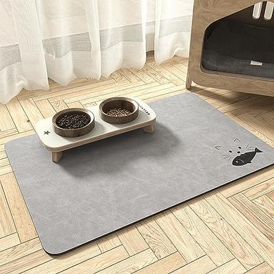 Quick Dry Absorbent Dog Food Mat - 19x12 in Diatom Mud Anti-Slip