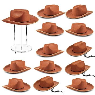 Tarpop 12 Set Pink Cowboy Hats Costume 12 Pink Cowgirl Hat 12