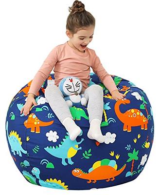 Bchway Stuffed Animal Storage Bean Bag Chair | 53 Extra Large Beanbag Cover for Kids and Adults, Plush Toys Holder and Organizer for Boys and Girls