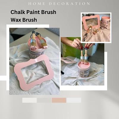 Mister Rui - Chalk Wax Paint Brush, 3pcs, Chalk Paint Brushes for  Furniture, Small Wax Brush for Chalk Paint, Acrylic Paint, Milk Paint,  Natural Bristles Stencil Brushes, No Shedding