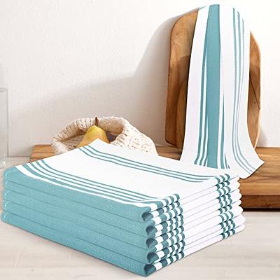 Urban Villa Kitchen Towels (20x30 Inches 6 Pack) Extra Large Premium Dish  Towels for Kitchen Aqua