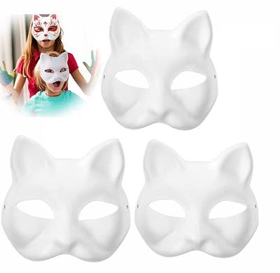  SAFIGLE Cat Mask Therian Mask Animal Mask Halloween Mask for  Kids Adults White Cat Mask Hand Painted Face Mask Animal Party Cosplay  Costume : Clothing, Shoes & Jewelry