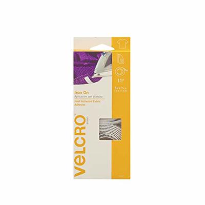 VELCRO Brand for Fabrics | Iron On Tape for Alterations and Hemming | No  Sewing or Gluing | Heat Activated for Thicker Fabrics | Cut-to-Length Roll