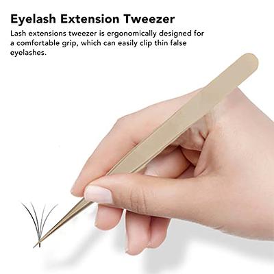 Makartt Straight Nail Tweezers Probe Tips Metal Precision Tweezers for Nail  Art Picking