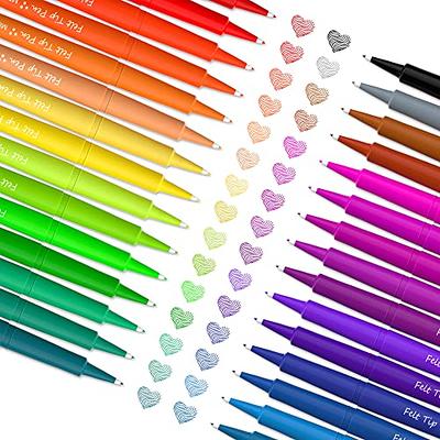 Lelix Felt Tip Pens, 40 Red Pens, 0.7mm Medium Point Felt Pens, Felt Tip  Markers Pens for Journaling, Writing, Note Taking, Planner, Perfect for Art