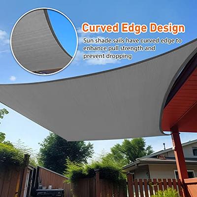 Artpuch 10' x 13' Sun Shade Sails Rectangle Canopy, Dark Grey UV