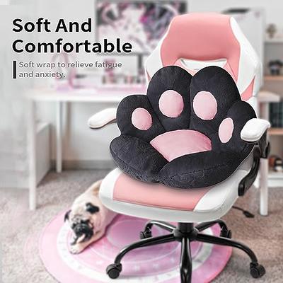 Cat Paw Cushion Cute Chair Cushions Kawaii Cat Paw Shape 28x 24Gaming  Chair Cushion kitty Plush Lazy Sofa Pillow for Girl Gamer Chair,kawaii