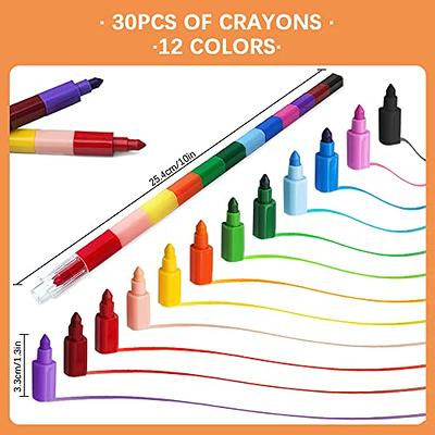 30 Pcs Stackable Crayons, Mini Crayon Packs, Colored Pencils for Kids,  Rainbow Markers Pen, Stacking Crayons for Children Toddlers Drawing Gifts,  Party Favors School Office Supplies, 12 Colors - Yahoo Shopping