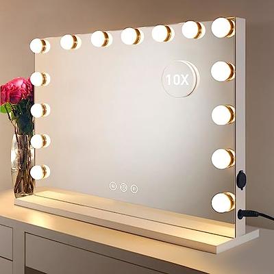HOMPEN Vanity Mirror Makeup Mirror with Lights,Large Hollywood Lighted  Vanity Mirror with 15 Dimmable LED Bulbs,3 Color Modes, Touch Control for  Dressing Room & Bedroom, Tabletop or Wall-Mounted - Yahoo Shopping