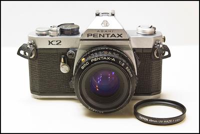 Pentax K2 Camera With Smc Pentax-A 50mm 12 Lens - Working, Rare