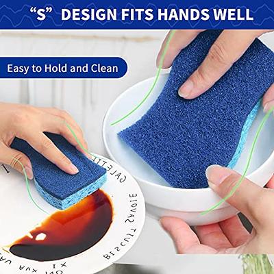 Dish Sponge Oil Free Household Cleaning For Kitchen Non-Scratch Cellulose  Scrub Sponge Dual-Sided Dishwashing Sponge For