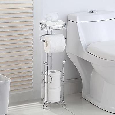 SunnyPoint Heavy Gauge Bathroom Toilet Tissue Paper Roll Holder; Free  Standing, Chrome 