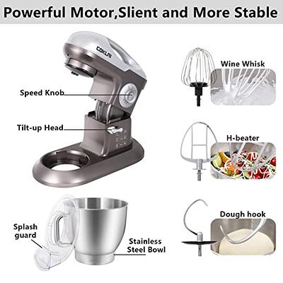 Aucma Stand Mixer,6.5-QT 660W 6-Speed Tilt-Head Food Mixer, Kitchen  Electric Mixer with Dough Hook, Wire Whip & Beater (6.5QT, Lavender)