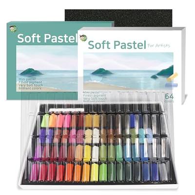 LOONENG Non Toxic Soft Pastels Chalk, Soft Chalk Pastels Stick for Crafts  Projects, Drawing, Blending, Layering, Shading, 12 Brilliant Assorted Colors