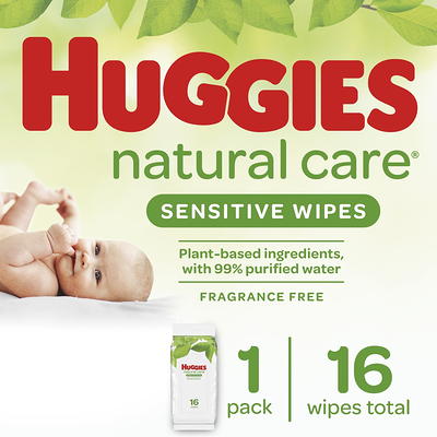 HUGGIES Baby Diapers and Wipes Bundle: Huggies Little Snugglers Newborn  Size, 128ct & Natural Care Sensitive Baby Diaper Wipes, Unscented, 12  Flip-Top