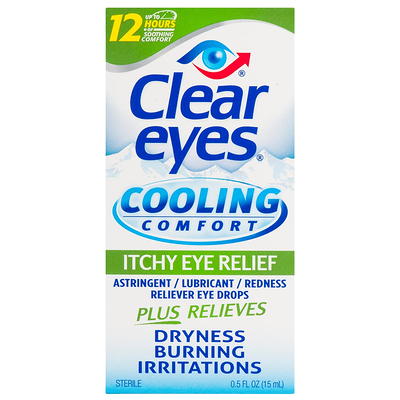  Clear Eyes Cooling Comfort Relief Eye Drops, 0.5 Fl Oz